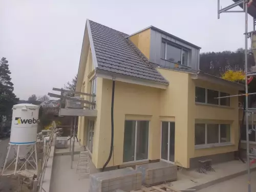 Gipserarbeiten Innen + Aussen: Neubau Villa, Hürlimann, Weisslingen